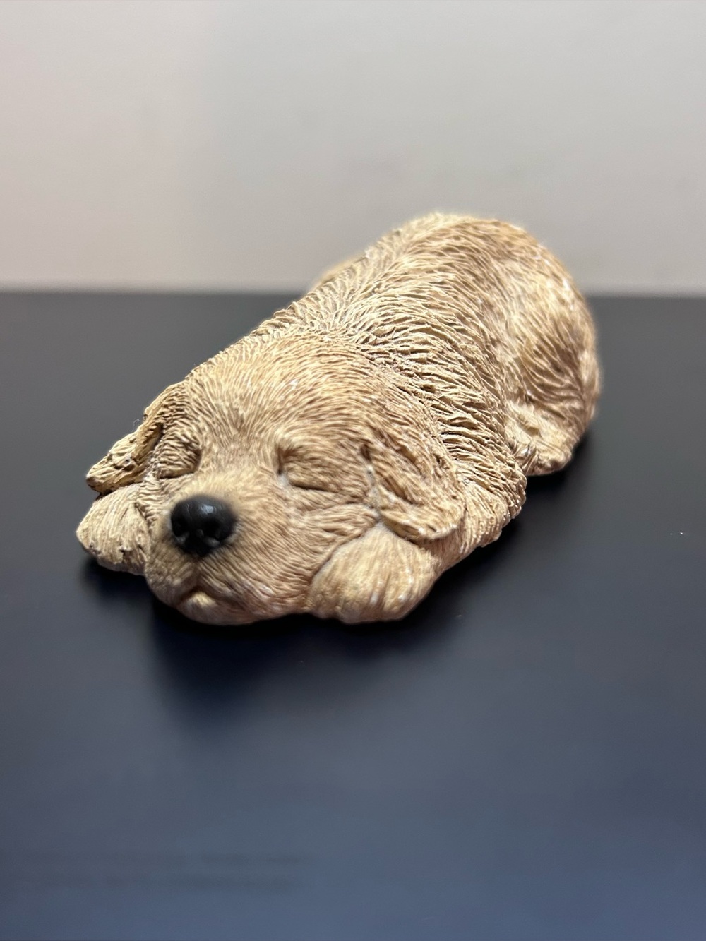 Sandicast Lil’ Snoozers Snuggles Gold Sleeping Puppy Dog Figurine S12